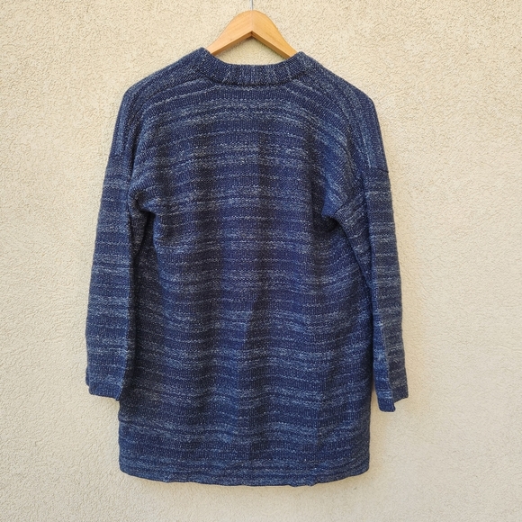 Eileen Fisher Cardigan Women's Extra Small Blue Open Beachy Summer Knit Tencel - Picture 8 of 13